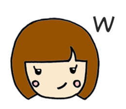 Girl's simple Sticker ver.2 sticker #8220428