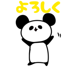 A pink rabbit and white panda sticker #8220598