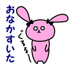 A pink rabbit and white panda sticker #8220618