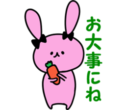 A pink rabbit and white panda sticker #8220620