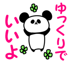 A pink rabbit and white panda sticker #8220624