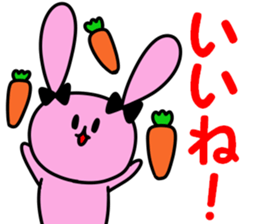 A pink rabbit and white panda sticker #8220628