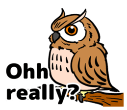 It is full of eared owls (English ver.) sticker #8220757