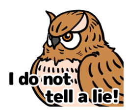 It is full of eared owls (English ver.) sticker #8220774