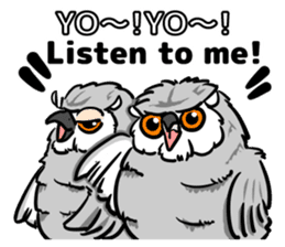 It is full of eared owls (English ver.) sticker #8220786
