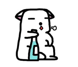 White,something an animal like. sticker #8221174