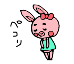 Pig and Rabbit sticker #8221487