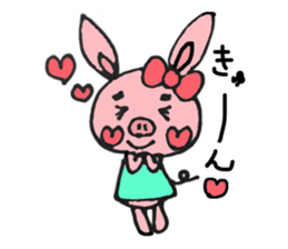 Pig and Rabbit sticker #8221489