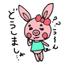 Pig and Rabbit sticker #8221500
