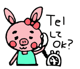 Pig and Rabbit sticker #8221504