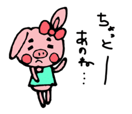 Pig and Rabbit sticker #8221508