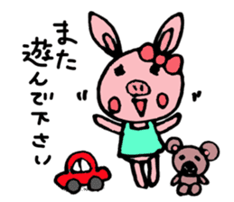 Pig and Rabbit sticker #8221512