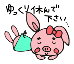 Pig and Rabbit sticker #8221513