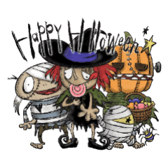 Halloween merry friends