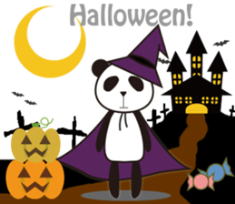Panda with a chuck -- Halloween Ver. sticker #8222356