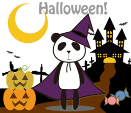 Panda with a chuck -- Halloween Ver. sticker #8222356