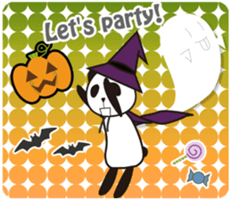 Panda with a chuck -- Halloween Ver. sticker #8222360