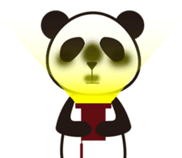 Panda with a chuck -- Halloween Ver. sticker #8222387
