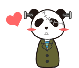 Panda with a chuck -- Halloween Ver. sticker #8222390