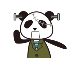 Panda with a chuck -- Halloween Ver. sticker #8222391