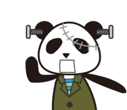 Panda with a chuck -- Halloween Ver. sticker #8222391
