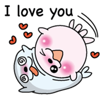 Love love Seal English version sticker #8223123