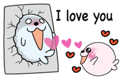 Love love Seal English version sticker #8223130