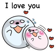 Love love Seal English version sticker #8223141