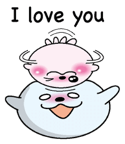Love love Seal English version sticker #8223143