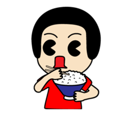 retro kids kuriko sticker #8223846