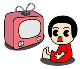 retro kids kuriko sticker #8223849