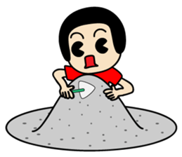 retro kids kuriko sticker #8223860