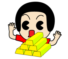 retro kids kuriko sticker #8223864