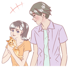 The quiet boy and the happy girl 1 (Eng) sticker #8224346