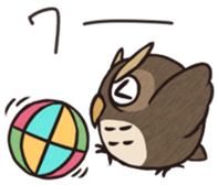 Owl ball sticker #8224815