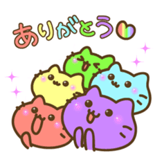 5 colors cat sticker #8225893