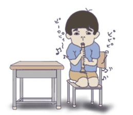 Nostalgic primary schoolchild sticker #8227420