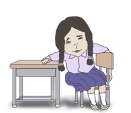 Nostalgic primary schoolchild sticker #8227421