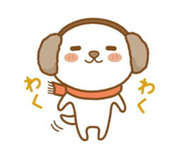 fluffy earmuffs dog sticker #8227533