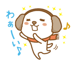 fluffy earmuffs dog sticker #8227534