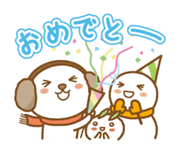 fluffy earmuffs dog sticker #8227544