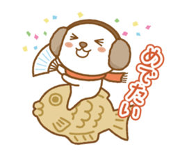 fluffy earmuffs dog sticker #8227546