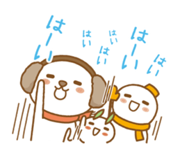 fluffy earmuffs dog sticker #8227556