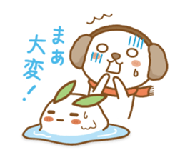 fluffy earmuffs dog sticker #8227560