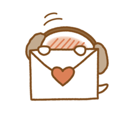 fluffy earmuffs dog sticker #8227563