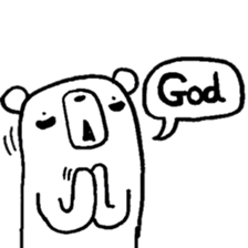 Black and White Bear 6 sticker #8228383