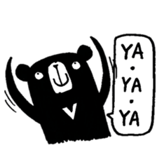 Black and White Bear 6 sticker #8228385