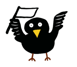 Little Blackbird small point of sticker #8229080