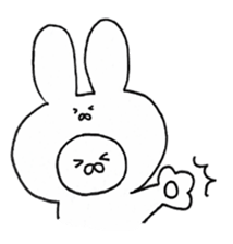 emotional instability rabbit sticker #8230217