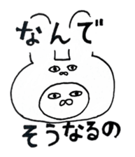 emotional instability rabbit sticker #8230234